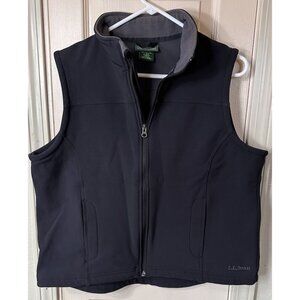 L.L. Bean Lg Black Full Zip Pocketed Outdoor Womens Vest